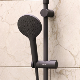 Фото Душевой уголок Am.Pm Gem S (WK93ER) с душевой системой и аксессуарами, черный