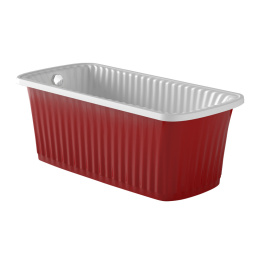 Фото Migliore Olivia 25452 Ванна 174x83хH66 см, панель красная, слив/перелив хром