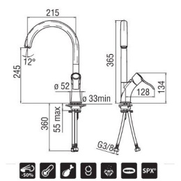 NOBILI Sofi SI98113BR Смеситель для кухни (бронза)