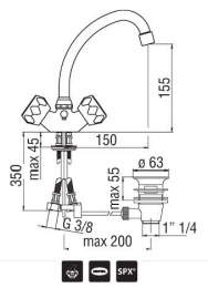 Фото Nobili Nuova Flora NZ06117/3zCR Смеситель для раковины (хром)
