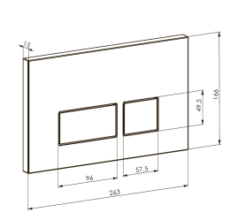 Фото Кнопка смыва Boheme (664-W)