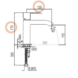 Tres Cuadro 106108 Смеситель для раковины