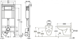Инсталляция Viega с унитазом Gustavsberg Nordic 3 46041001, сиденье микролифт