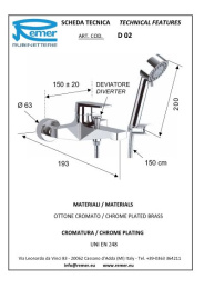 Фото Смеситель Remer для ванны короткий нос RR D02