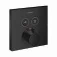 Термостатический смеситель для душа Hansgrohe ShowerSelect 15763670, на 2 потребителя, черный матовы