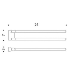 Двойной полотенцедержатель Colombo LUNA B0113