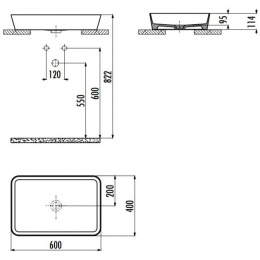 Раковина CREAVIT LP060-00CB00E-0000