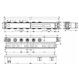 Модуль термостата 18312180 Hansgrohe Axor