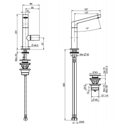 Смеситель для раковины F4161CR FIMA Carlo Frattini Nomos Go