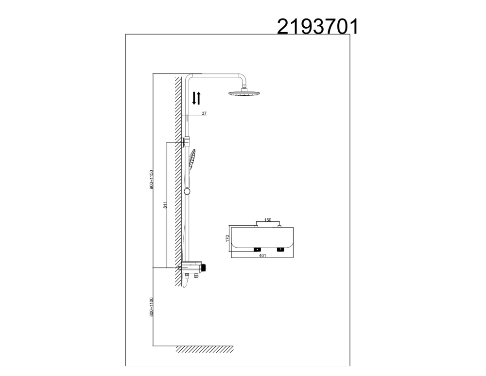 Душевая система D&K Bayern.Potsdam (DA2193701B17) белый