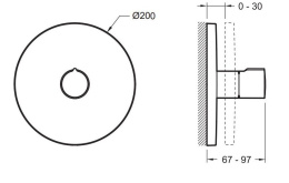 Переключатель потоков Jacob Delafon Modulo Round E98735-CP (E19302-CP) на три потребителя