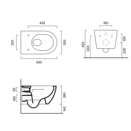 Унитаз подвесной Catalano Sfera (0511550001) белый