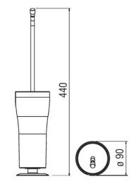 NOBILI ACCP41BR Ершик для унитаза (бронза)