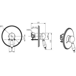 Фото Смеситель встроенный Boheme Crystal (265-CRST) хром