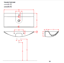 Фото Раковина подвесная ArtCeram The one (THL002 01 00) белый