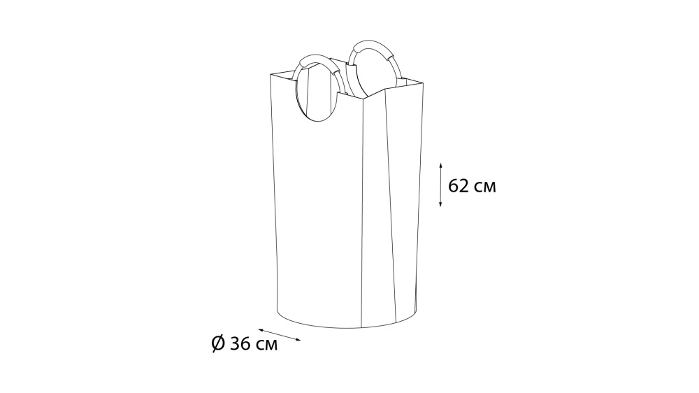 Фото Корзина для белья FIXSEN LOFT STYLE с алюминиевыми ручками бежевая (FX-1012)