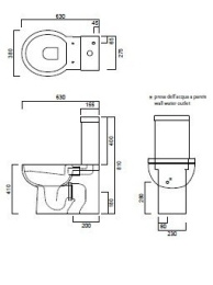 Унитаз напольный компакт EASVAM CIELO EASY 38х63х81, белый