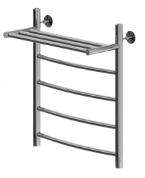 Фото Полотенцесушитель водяной Aquanet Romeo с полкой 600x500, с полкой, хром