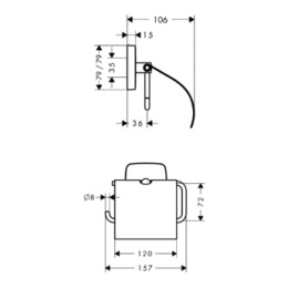 Держатель туалетной бумаги Hansgrohe PuraVida (41508000) хром