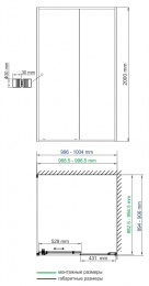 Душевой уголок WasserKRAFT Dill 61S22, прямоугольный, 100 х 90 см