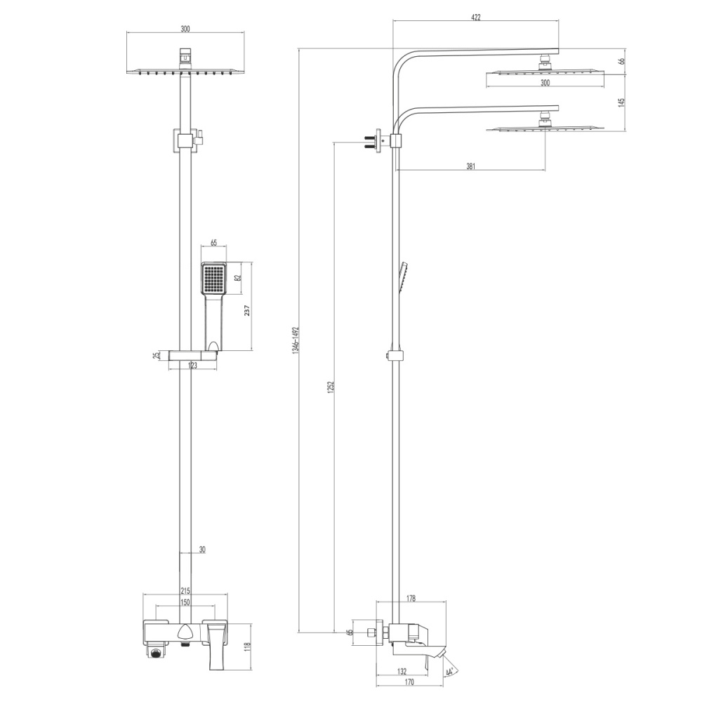 Душевая система Lemark Unit (LM4562C) хром