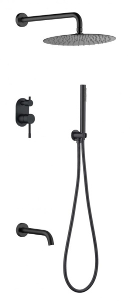 Фото Смеситель встроенный Boheme Uno (464-2-B) черный