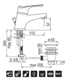 Nobili Timix TX27118/1CR Смеситель для раковины (хром)