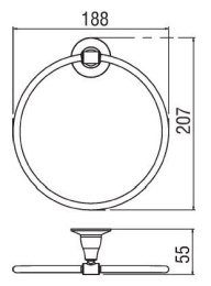 NOBILI ACCP25BR Полотенцедержатель кольцевой (бронза)