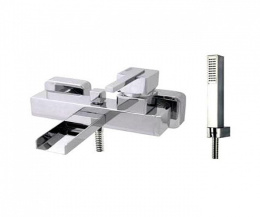 Фото Смеситель Fiore Xs 71CR7755 для ванны и душа с душевым гарнитуром, хром sntx