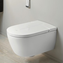 Фото Унитаз подвесной Villeroy & Boch ViClean-I V0E200R1 с функцией биде, альпийский белый CeramicPlus