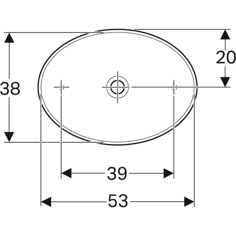 Geberit Variform 500.771.01.2 Раковина встраиваемая сверху, накладная