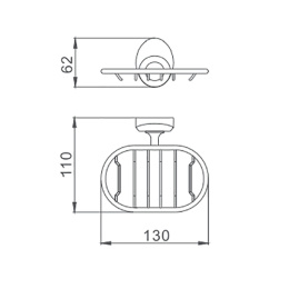 Металлическая мыльница Haiba HB1602-1