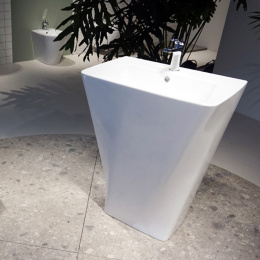 Фото Azzurra Hera HELF06343T0MBI*1 Раковина 63х43х85 см, 1 отв., цвет: белый