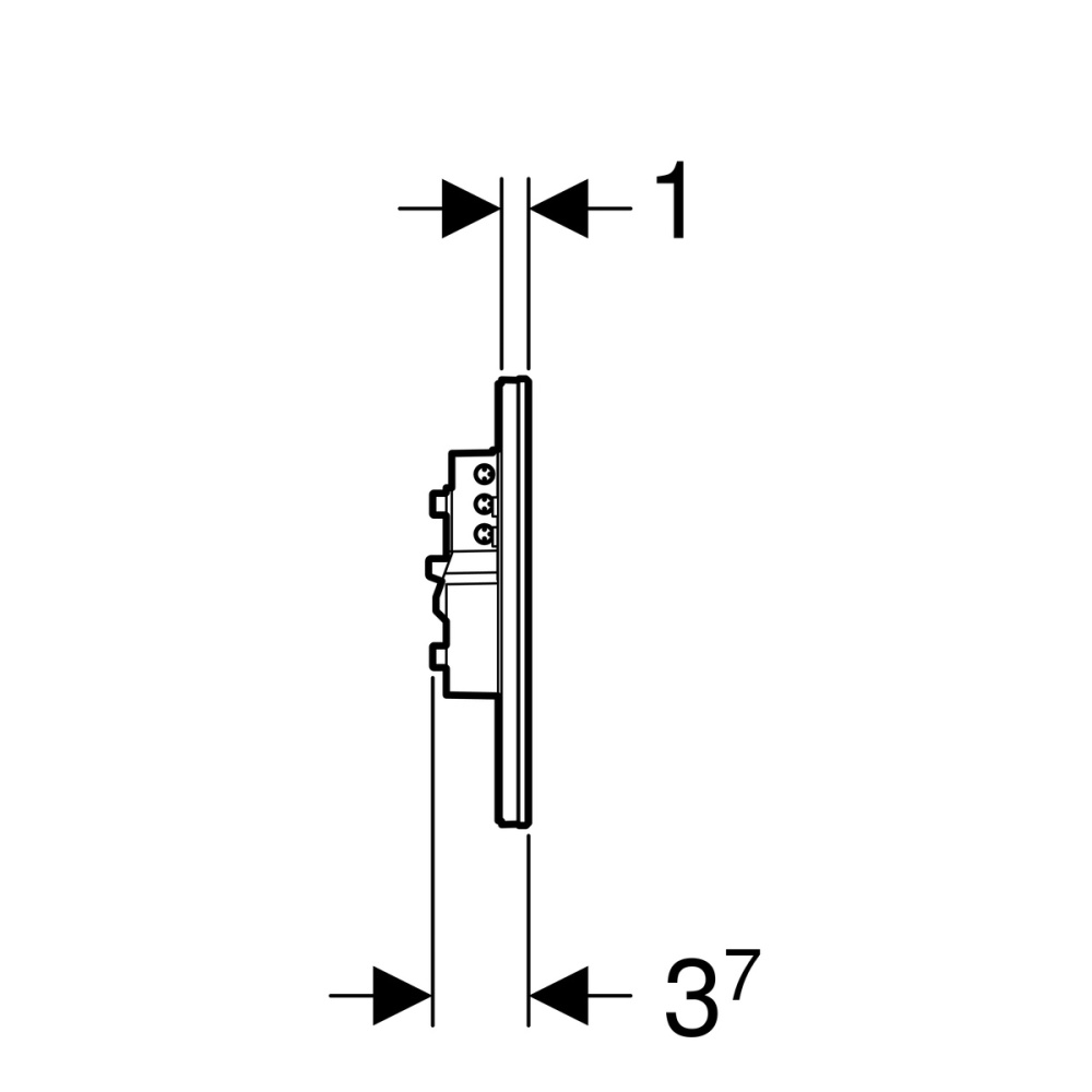 Кнопка смыва Geberit Sigma 80 (116.090.SM.1) серый