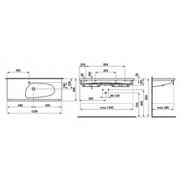 Раковина Laufen Palomba 8148060001041, 50 см, врезная сверху