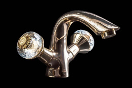 Фото Смеситель для умывальника Boheme Flora (291-FL) золото