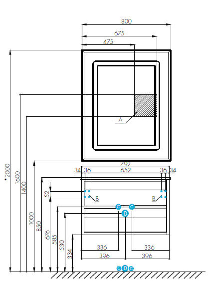 Тумба под раковину Aquaton Римини 100 белый глянец 1A232801RN010 NEW