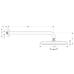 Верхний душ Hansgrohe Raindance Classic Air 27430000, 300x300 мм, 1 режим струи, с держателем