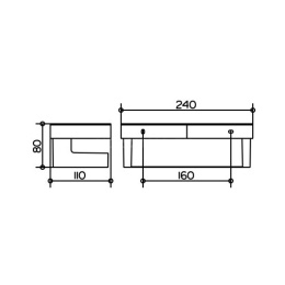Корзинка для душа Keuco Collection Moll 12758010001, серый, черный