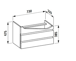 Laufen Alessi One 4.2445.0.097.631.1 Тумба под раковину на 90 см