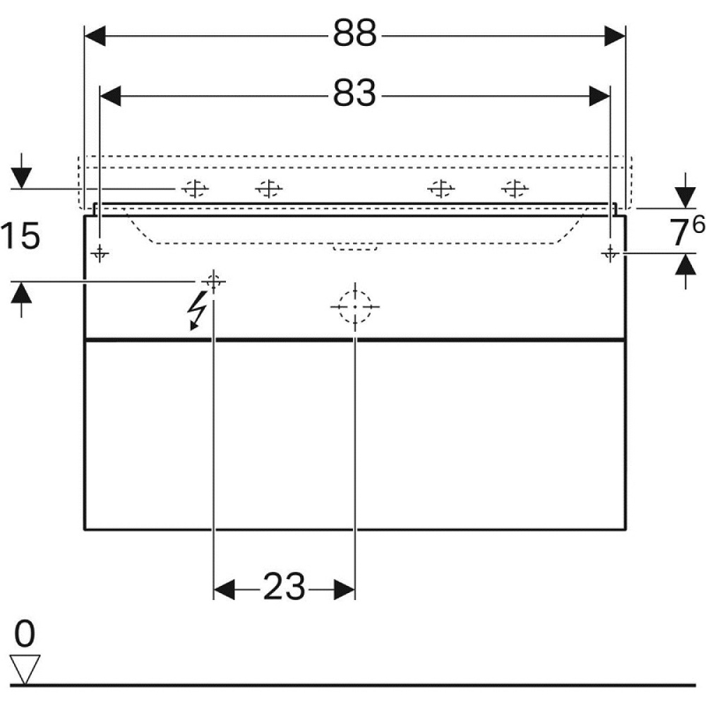 Фото Geberit Xeno2 500.509.43.1 Тумба для раковины, с ящиками выдвижными