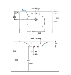 Фото Раковина накладная/подвесная Globo BOULEVARD BL096BI