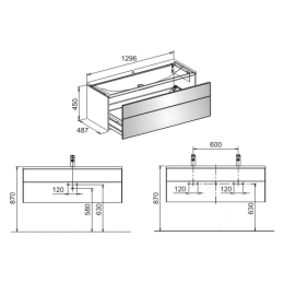 Тумба Keuco Royal Reflex 34080XX0000