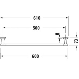 Фото Полотенцедержатель Duravit Starck T 0099421000, хром