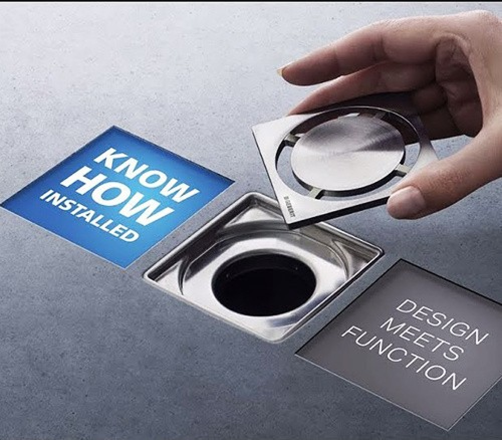 Фото Накладная панель для трапа Geberit CleanLine (154.311.00.1) серый