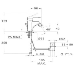 Teka Inca 53621212 Смеситель для биде