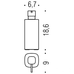 Colombo Trenta B93410CR Дозатор для жидкого мыла, настольный, цвет: хром