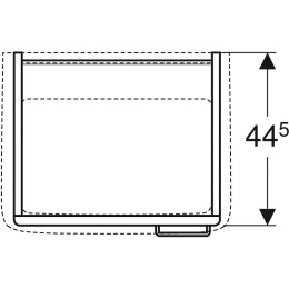 Тумба под раковину Geberit Renova Plan 879050000, 53 см, цвет белый глянцевый
