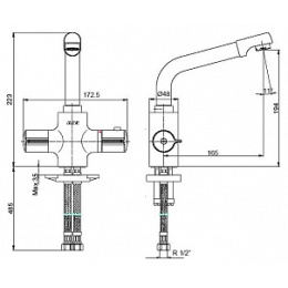 E.C.A. Thermostatiuc 102108730 для раковины с термостатом