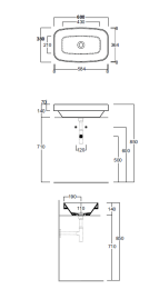 Раковина Simas Baden Baden BB11bi*0 накладная, 60 х 38 х 14 см